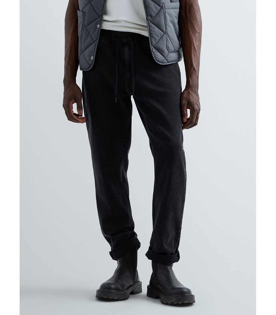 リラックステーパードLANNY Touch denim 詳細画像 ブラック 1